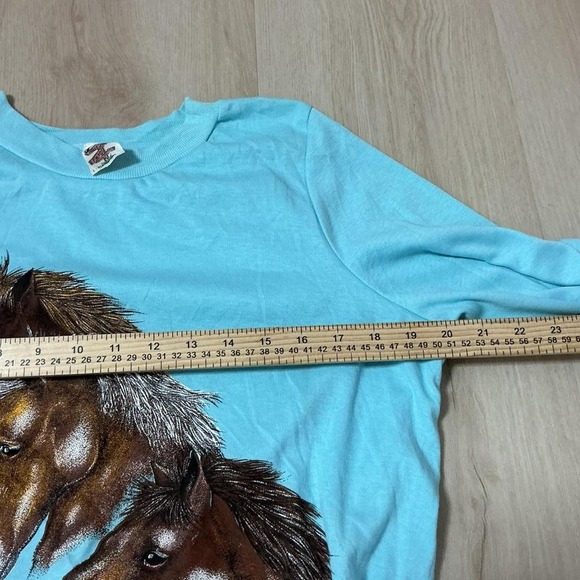 Vintage Horse Graphic Long Sleeve‎ Crew Neck Pullover Sweatshirt Equestrian - Picture 5 of 5